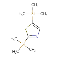 Chemical structure of 2,5-bis(trimethylsilyl)-1,3-thiazole - CSSB00000062104
