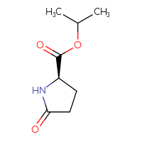 Chemical structure of propan-2-yl (2R)-5-oxopyrrolidine-2-carboxylate - CSSB00014335010