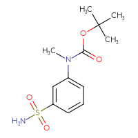 Chemical structure of tert-butyl N-methyl-N-(3-sulfamoylphenyl)carbamate - CSSB03437849262