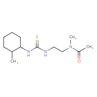 Chemical structure of N-methyl-N-(2-{[(2-methylcyclohexyl)carbamothioyl]amino}ethyl)acetamide - CSSB21432454226