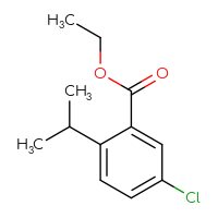Chemical structure of ethyl 5-chloro-2-(propan-2-yl)benzoate - CSSB00028822870
