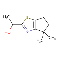 Chemical structure of 1-{4,4-dimethyl-4H,5H,6H-cyclopenta[d][1,3]thiazol-2-yl}ethan-1-ol - CSSB00012658618