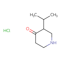 Chemical structure of 3-(propan-2-yl)piperidin-4-one hydrochloride - CSSB00025704067