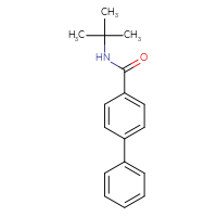 Chemical structure of N-tert-butyl-[1,1'-biphenyl]-4-carboxamide - CSSB00028072507