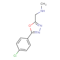 Chemical structure of {[5-(4-chlorophenyl)-1,3,4-oxadiazol-2-yl]methyl}(methyl)amine - CSSB00000167990