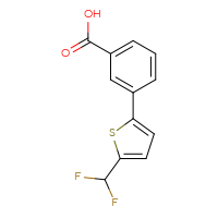 Chemical structure of 3-[5-(difluoromethyl)thiophen-2-yl]benzoic acid - CSSB00020683563