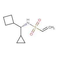 Chemical structure of N-[(R)-cyclobutyl(cyclopropyl)methyl]ethene-1-sulfonamide - CSMB09895926142