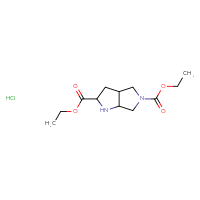 Chemical structure of 2,5-diethyl octahydropyrrolo[2,3-c]pyrrole-2,5-dicarboxylate hydrochloride - CSSB02495338728