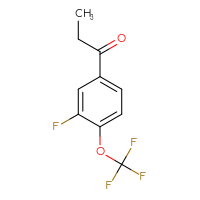 Chemical structure of 1-[3-fluoro-4-(trifluoromethoxy)phenyl]propan-1-one - CSSB00010149696