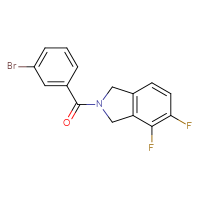 Chemical structure of 2-(3-bromobenzoyl)-4,5-difluoro-2,3-dihydro-1H-isoindole - CSSB20783343088