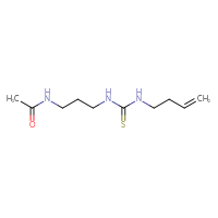 Chemical structure of N-(3-{[(but-3-en-1-yl)carbamothioyl]amino}propyl)acetamide - CSSB01432636288