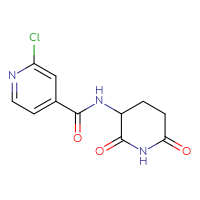 Chemical structure of 2-chloro-N-(2,6-dioxopiperidin-3-yl)pyridine-4-carboxamide - CSSB00008329429