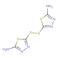 Chemical structure of 5-[(5-amino-1,3,4-thiadiazol-2-yl)disulfanyl]-1,3,4-thiadiazol-2-amine - CSSB00000680950