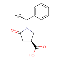 Chemical structure of (3S)-5-oxo-1-[(1R)-1-phenylethyl]pyrrolidine-3-carboxylic acid - CSSB00132302023