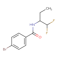 Chemical structure of 4-bromo-N-(1,1-difluorobutan-2-yl)benzamide - CSSB01994953820