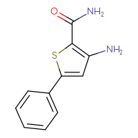 Chemical structure of 3-amino-5-phenylthiophene-2-carboxamide - CSSB00000041807