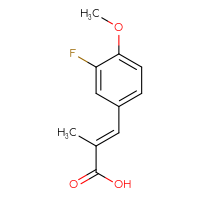 Chemical structure of (2E)-3-(3-fluoro-4-methoxyphenyl)-2-methylprop-2-enoic acid - CSSB00021248188