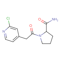 Chemical structure of 1-[2-(2-chloropyridin-4-yl)acetyl]pyrrolidine-2-carboxamide - CSSB06465406408