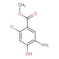 Chemical structure of methyl 5-amino-2-chloro-4-hydroxybenzoate - CSSB00021011184