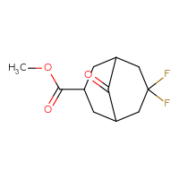 Chemical structure of methyl 7,7-difluoro-9-oxobicyclo[3.3.1]nonane-3-carboxylate - CSSB02515434148