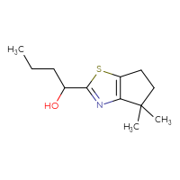 Chemical structure of 1-{4,4-dimethyl-4H,5H,6H-cyclopenta[d][1,3]thiazol-2-yl}butan-1-ol - CSSB14865378302