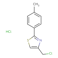 Chemical structure of 4-(chloromethyl)-2-(4-methylphenyl)-1,3-thiazole hydrochloride - CSSB00000683739