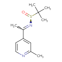 Chemical structure of (S)-2-methyl-N-[1-(2-methylpyridin-4-yl)ethylidene]propane-2-sulfinamide - CSSB21332841301