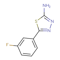Chemical structure of 5-(3-fluorophenyl)-1,3,4-thiadiazol-2-amine - CSSB00011230179