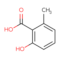Chemical structure of 2-hydroxy-6-methylbenzoic acid - CSSB00011934116