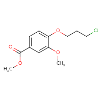 Chemical structure of methyl 4-(3-chloropropoxy)-3-methoxybenzoate - CSSB00000347822