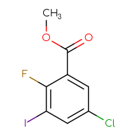 Chemical structure of methyl 5-chloro-2-fluoro-3-iodobenzoate - CSSB00012920385