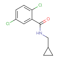 Chemical structure of 2,5-dichloro-N-(cyclopropylmethyl)benzamide - CSSB00000030897