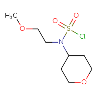 Chemical structure of N-(2-methoxyethyl)-N-(oxan-4-yl)sulfamoyl chloride - CSSB00024705647