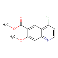 Chemical structure of methyl 4-chloro-7-methoxyquinoline-6-carboxylate - CSSB00016991560