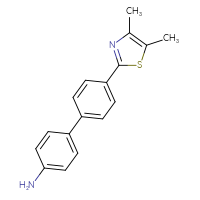 Chemical structure of 4'-(4,5-dimethyl-1,3-thiazol-2-yl)-[1,1'-biphenyl]-4-amine - CSSB06594008066