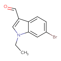 Chemical structure of 6-bromo-1-ethyl-1H-indole-3-carbaldehyde - CSSB00010201307