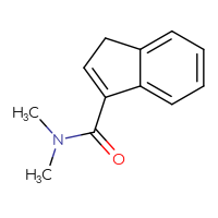 Chemical structure of N,N-dimethyl-1H-indene-3-carboxamide - CSSB09893237549