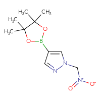 Chemical structure of 1-(nitromethyl)-4-(4,4,5,5-tetramethyl-1,3,2-dioxaborolan-2-yl)-1H-pyrazole - CSSB21332112540