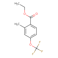 Chemical structure of ethyl 2-methyl-4-(trifluoromethoxy)benzoate - CSSB00161167318