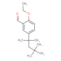 Chemical structure of 2-ethoxy-5-(2,4,4-trimethylpentan-2-yl)benzaldehyde - CSSB21103684537