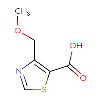 Chemical structure of 4-(methoxymethyl)-1,3-thiazole-5-carboxylic acid - CSSB00000728848