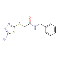 Chemical structure of 2-[(5-amino-1,3,4-thiadiazol-2-yl)sulfanyl]-N-benzylacetamide - CSSB00000479902