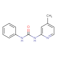 Chemical structure of 3-(4-methylpyridin-2-yl)-1-phenylurea - CSSB00160242850