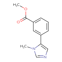 Chemical structure of methyl 3-(1-methyl-1H-imidazol-5-yl)benzoate - CSSB00010270865