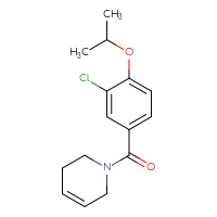 Chemical structure of 1-[3-chloro-4-(propan-2-yloxy)benzoyl]-1,2,3,6-tetrahydropyridine - CSSB06504104470