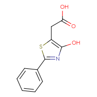 Chemical structure of 2-(4-hydroxy-2-phenyl-1,3-thiazol-5-yl)acetic acid - CSSB00000069230
