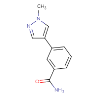 Chemical structure of 3-(1-methyl-1H-pyrazol-4-yl)benzamide - CSSB00081689027
