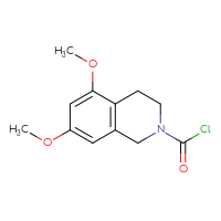 Chemical structure of 5,7-dimethoxy-1,2,3,4-tetrahydroisoquinoline-2-carbonyl chloride - CSSB21224764610