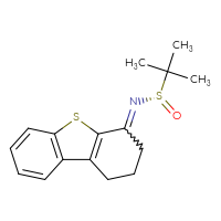 Chemical structure of (S)-2-methyl-N-{8-thiatricyclo[7.4.0.0²,⁷]trideca-1(9),2(7),10,12-tetraen-6-ylidene}propane-2-sulfinamide - CSSB21331813977