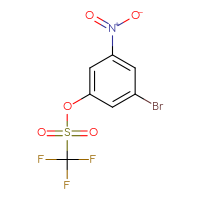 Chemical structure of 3-bromo-5-nitrophenyl trifluoromethanesulfonate - CSSB00010882937